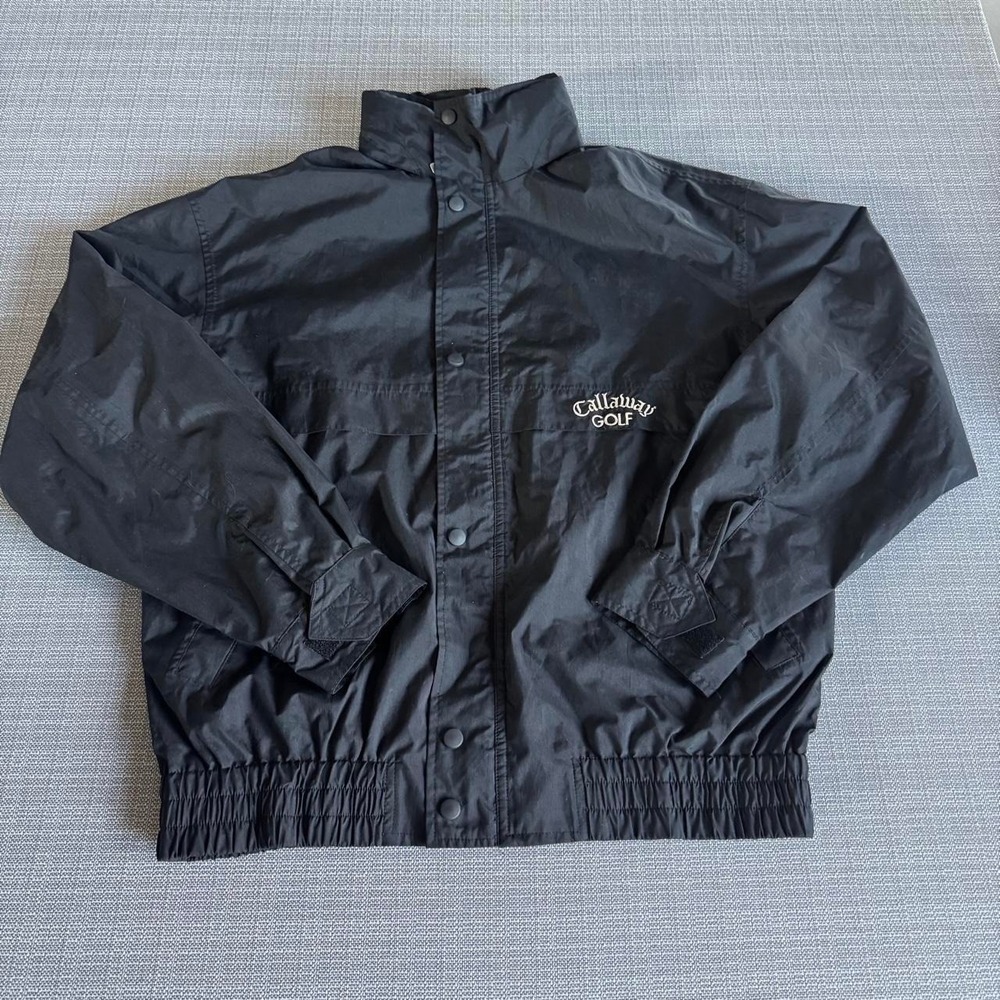 Callaway Golf black windbreaker jacket Mens size M
